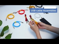 PVC Kapak Mikro USB Şarj Kablosu Kablosu 1M 2.4A Çok Fonksiyonlu