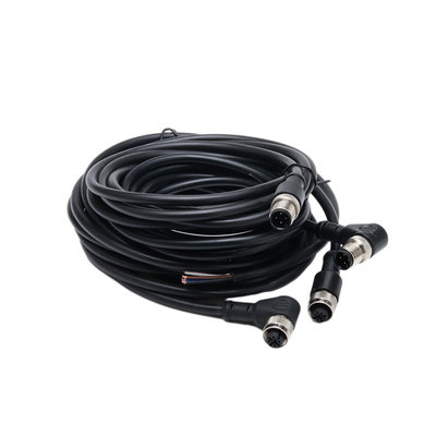 1M BK PVC Kılıflı Düz ​​Tek Uçlu Pigtail Suya Dayanıklı Kablo Tertibatları 4C×AWG22