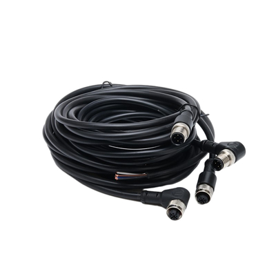 1M BK PVC Kılıflı Düz ​​Tek Uçlu Pigtail Suya Dayanıklı Kablo Tertibatları 4C×AWG22