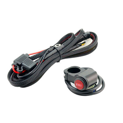 Sigorta Tutucu ile LED Spot Anahtarı Motosiklet Kablo Demeti Tel 5Ft Uzunluk