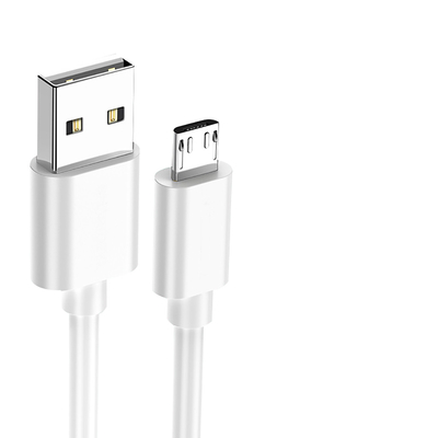 PVC Kapak Mikro USB Şarj Kablosu Kablosu 1M 2.4A Çok Fonksiyonlu