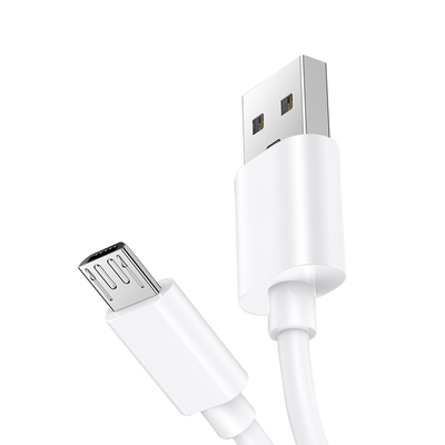 PVC Kapak Mikro USB Şarj Kablosu Kablosu 1M 2.4A Çok Fonksiyonlu