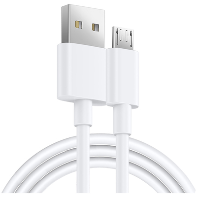 PVC Kapak Mikro USB Şarj Kablosu Kablosu 1M 2.4A Çok Fonksiyonlu
