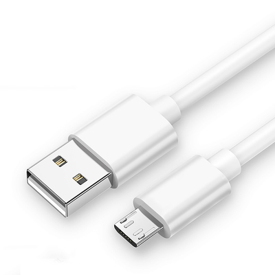 PVC Kapak Mikro USB Şarj Kablosu Kablosu 1M 2.4A Çok Fonksiyonlu
