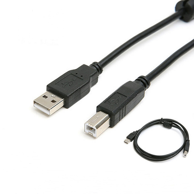 Siyah Yüksek Hızlı USB Kablosu, Bir Erkek - Bir Dişi 2.0 USB Yazıcı Kablosu