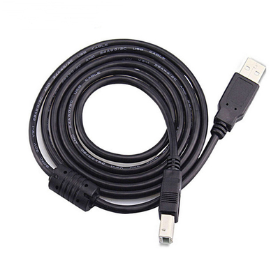 Siyah Yüksek Hızlı USB Kablosu, Bir Erkek - Bir Dişi 2.0 USB Yazıcı Kablosu