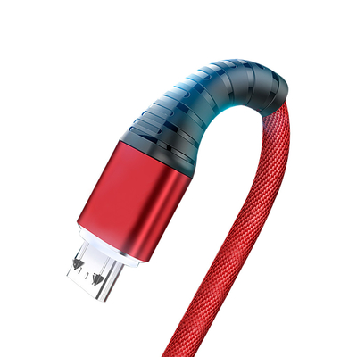 Naylon Örgülü Ceket USB Şarj Veri Kablosu 3Ft 2.4A Mp3 Mp4 için
