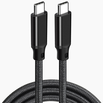 3Ft Uzunluk Naylon Örgülü USB C Kablosu Dizüstü Tablet İçin Siyah Renk