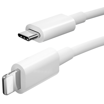 3 Ft Uzunluk USB Şarj Veri Kablosu Usb3.1 Usb C'den C'ye PVC Kılıflı Beyaz Renk