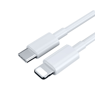 3 Ft Uzunluk USB Şarj Veri Kablosu Usb3.1 Usb C'den C'ye PVC Kılıflı Beyaz Renk