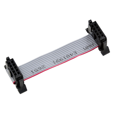 10P Gri Renkli IDC Kablo Tertibatları, 2.54mm Pitch Çift Sıralı Şerit Düz Kablo