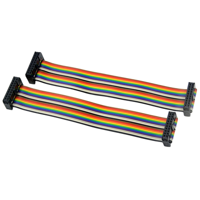 Gökkuşağı Renkli IDC Kablo Tertibatları, 2mm Pitch Şerit Kablo 40 Pin 50 Pin 60 Pin