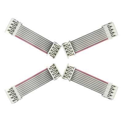 UL2651 Düz Şerit Kablolar 15cm Uzunluk 2.54mm 1.27mm Zifiri Gri Renk