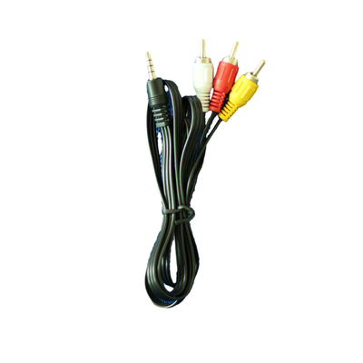 TV VCR için 1 Metre Video Ses Kabloları Kırmızı Sarı Beyaz Renk DC 3.5mm