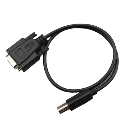 Özel RS232 Overmolding Kablo Tertibatları DB9 Dişi - USB 2.0 B Erkek Tipi