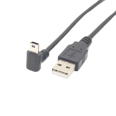Sağ Açılı Konnektörlü USB 2.0 Erkek USB Şarj Veri Kablosu Mini