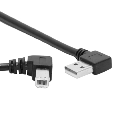 90 Derece L Tipi Çift Sağ Açı Sol Açı ile 1 Metre USB Yazıcı Veri Kablosu