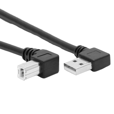 90 Derece L Tipi Çift Sağ Açı Sol Açı ile 1 Metre USB Yazıcı Veri Kablosu