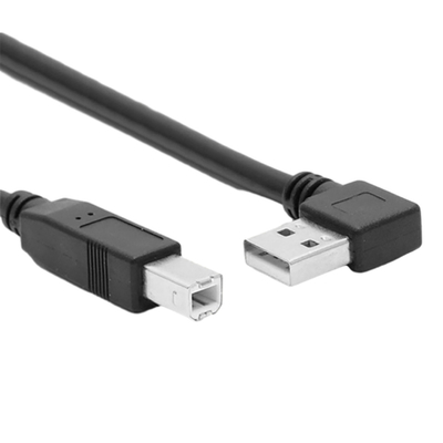 90 Derece L Tipi Çift Sağ Açı Sol Açı ile 1 Metre USB Yazıcı Veri Kablosu