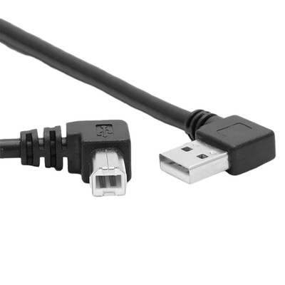 90 Derece L Tipi Çift Sağ Açı Sol Açı ile 1 Metre USB Yazıcı Veri Kablosu