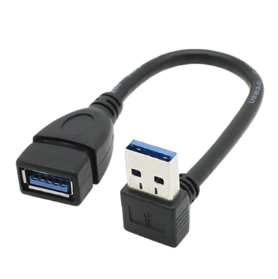 2.4A USB Şarj Veri Kablosu, Sağ Yukarı Aşağı Sol Açı Uzatma Güç Kaynağı Kablosu