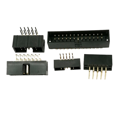 Sağ Açılı Dişi Baskılı Devre Kartı Konnektörleri Çift Sıralı 1.27mm 2.54mm Pitch Box Header
