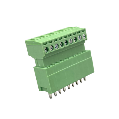 Erkek Kadın Bağlanabilir Terminal Blok Bağlantısı 3.81mm Pitch 2-16 Pins Plug In Right Angle Vertikal