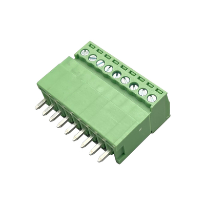 Erkek Kadın Bağlanabilir Terminal Blok Bağlantısı 3.81mm Pitch 2-16 Pins Plug In Right Angle Vertikal