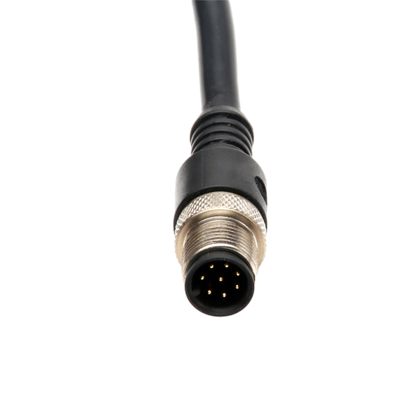 IP67 Su Geçirmez M12 2 Pin 3 Pin 4 Pin Konnektörlü Sağ Açılı Elektrik Teli Kablosu