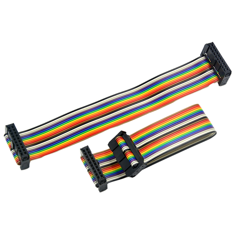 Gökkuşağı Renkli IDC Kablo Tertibatları, 2mm Pitch Şerit Kablo 40 Pin 50 Pin 60 Pin