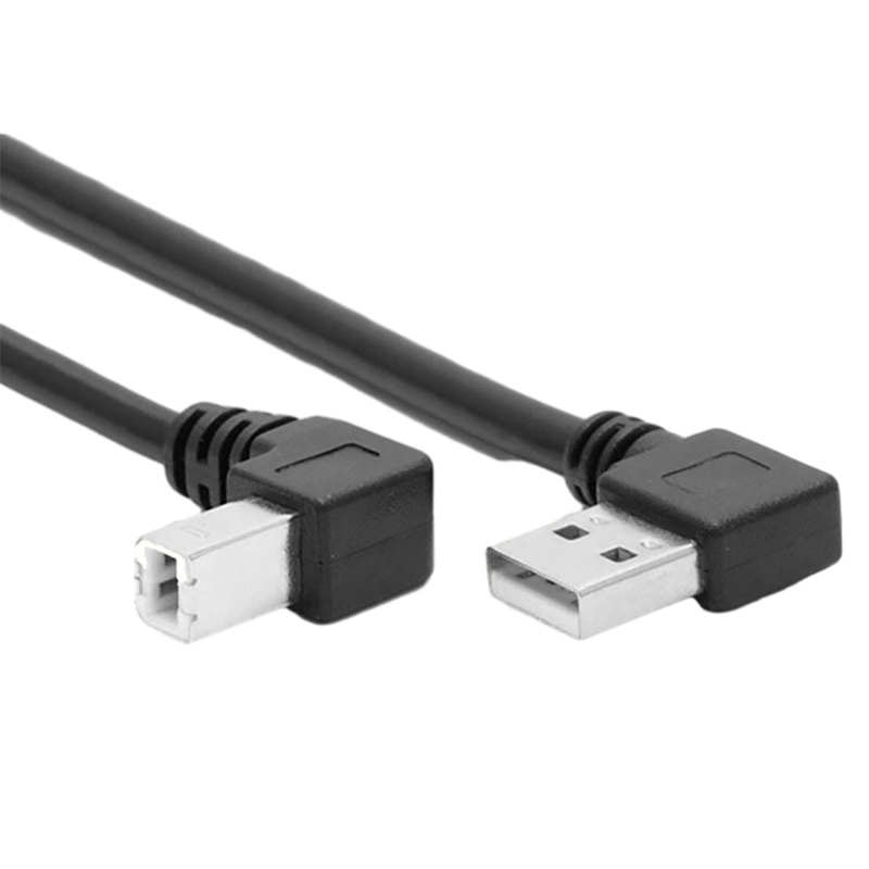 90 Derece L Tipi Çift Sağ Açı Sol Açı ile 1 Metre USB Yazıcı Veri Kablosu