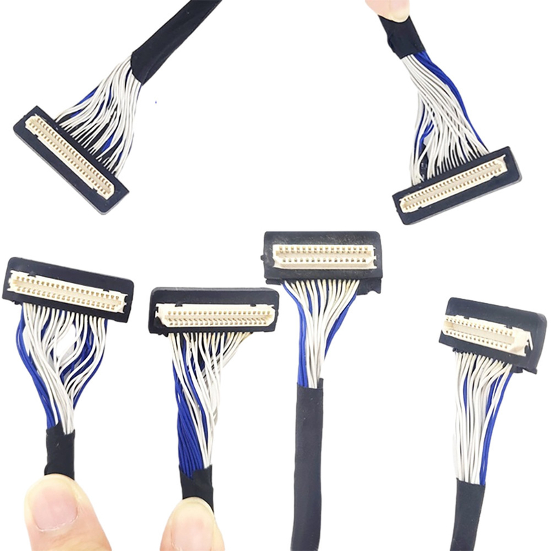 DF9 31pin Özel LVDS Kablosu, Esnek Koaksiyel Kablo 1mm Pitch Konnektör Tipi