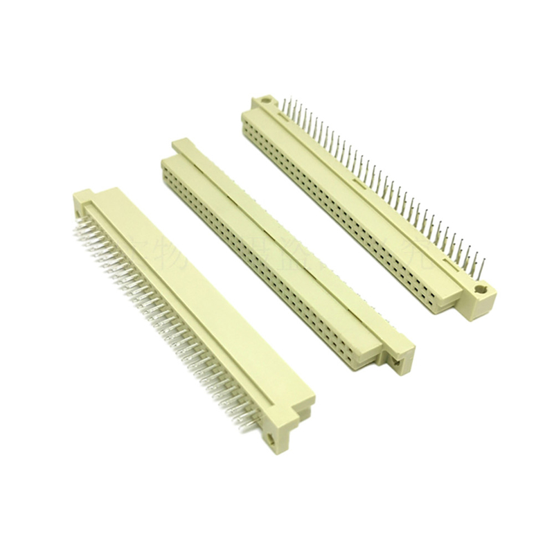 Din41612 2.54mm Pitch DIN Connector 48 Pin Kadın 3 Satır Soket Tipi C Delik Vertikal Tepside Paketleme
